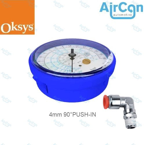 OKSYS MNM0001 NAVA R134A MANOMETER BLUE GUAGE CLOCK