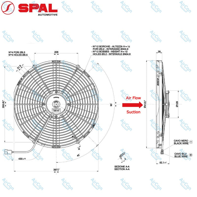 SPAL VA18-BP70/LL-86A 385mm
