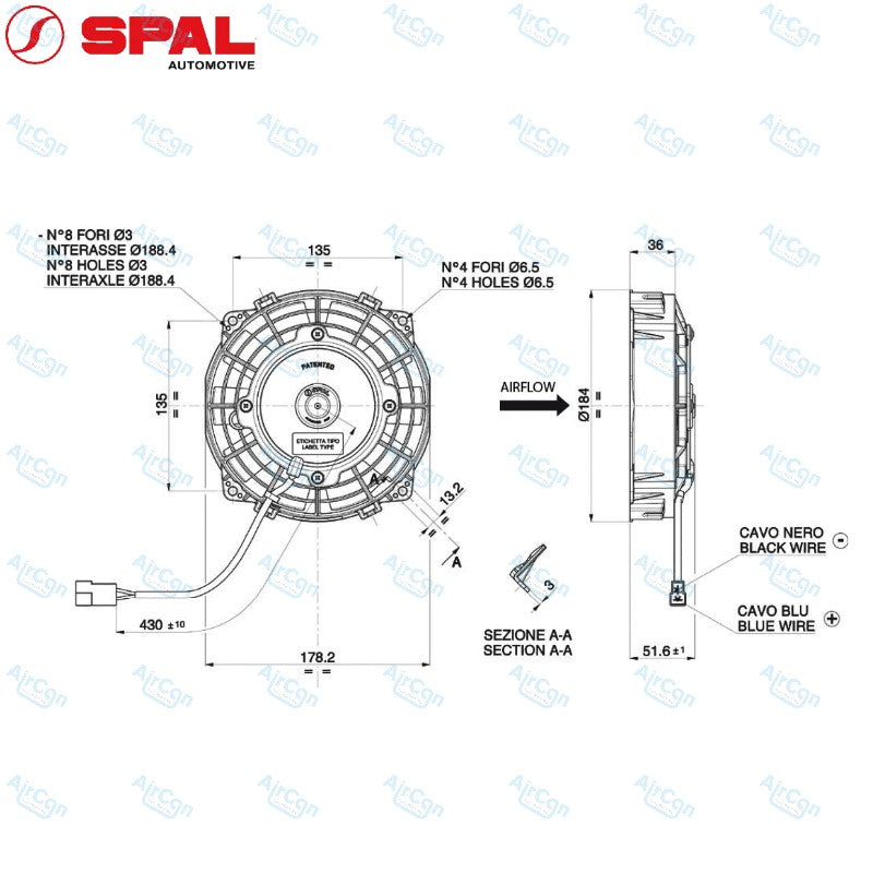 12V SPAL VA22AP11C50S