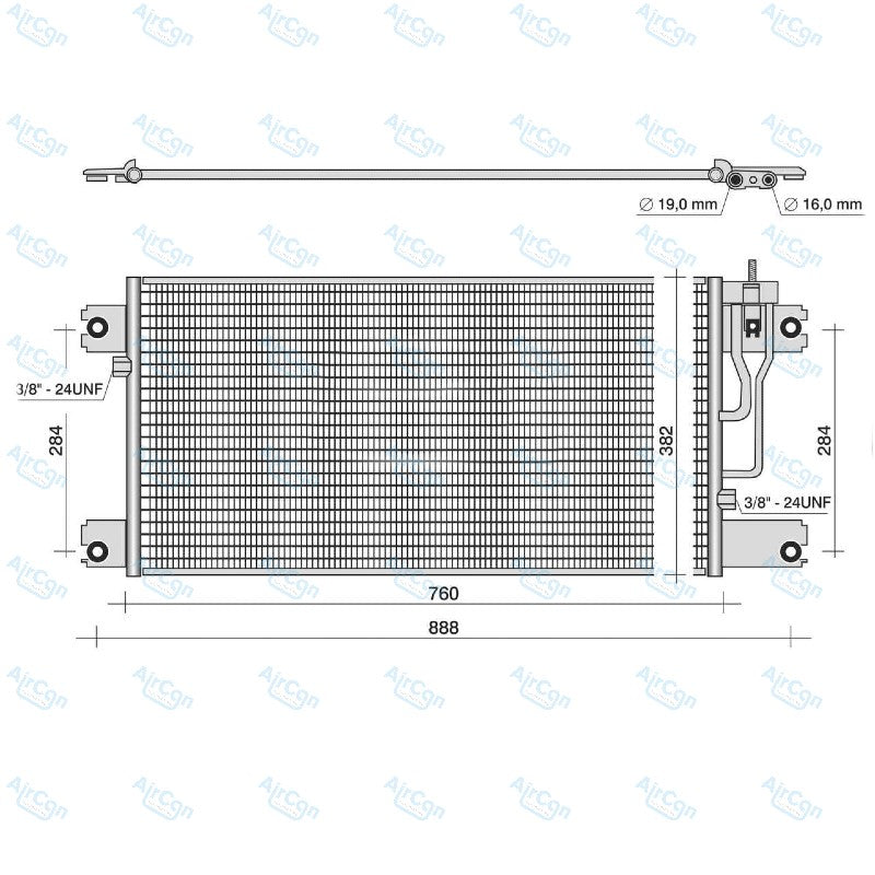 Scania air conditioning condenser radiator