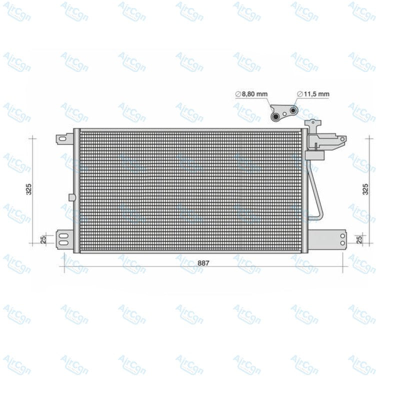 Scania air conditioning condenser