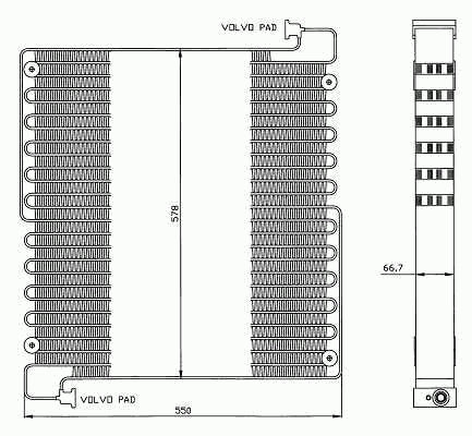 Volvo D / E /F series dumper AC condenser