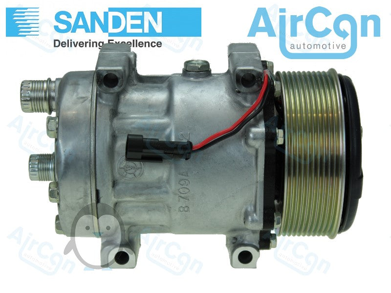 Case PUMA165CVT, PUMA180CCVT, PUMA195CVT, PUMA210CVT AC compressor 87300121, 87709773, Sanden SD7H15-6020, SD7H15-8217, 1201673, 509-6471, 40405377, 98793, 1012-14718
