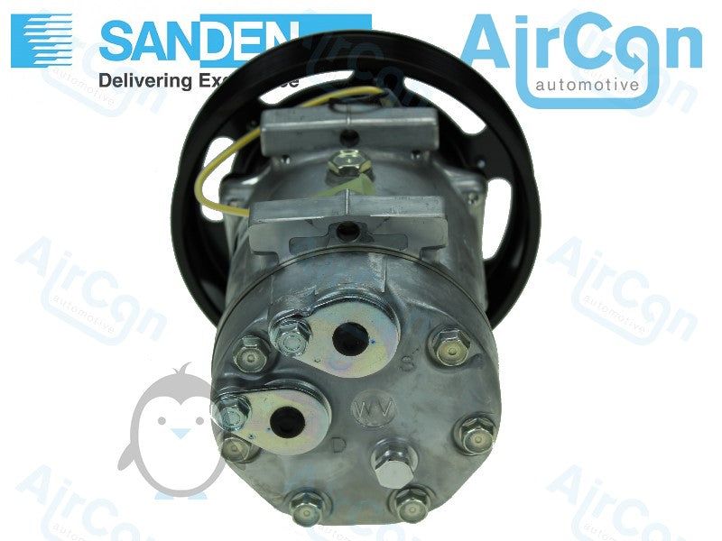 Volvo FH12, FH16, FM10 AC compressor 8500458 85000458, 7482704531, 82704531, 84094705, 85013654, 40405292, 20587125 1201620, 20587125, Sanden SD7H15-4134, SD7H15-4324, SD7H15-4591, SD7H15-6193, SD7H15-6195, SD7H154134, SD7H154324, SD7H154591, SD7H156193, SD7H156195, SD7H154134, SCU4324, SCU4591, SCU6193, SCU6195