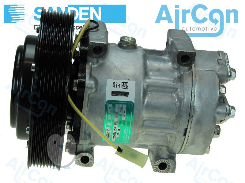 Volvo FH12, FH16, FM10 AC compressor 8500458 85000458, 7482704531, 82704531, 84094705, 85013654, 40405292, 20587125 1201620, 20587125, Sanden SD7H15-4134, SD7H15-4324, SD7H15-4591, SD7H15-6193, SD7H15-6195, SD7H154134, SD7H154324, SD7H154591, SD7H156193, SD7H156195, SD7H154134, SCU4324, SCU4591, SCU6193, SCU6195