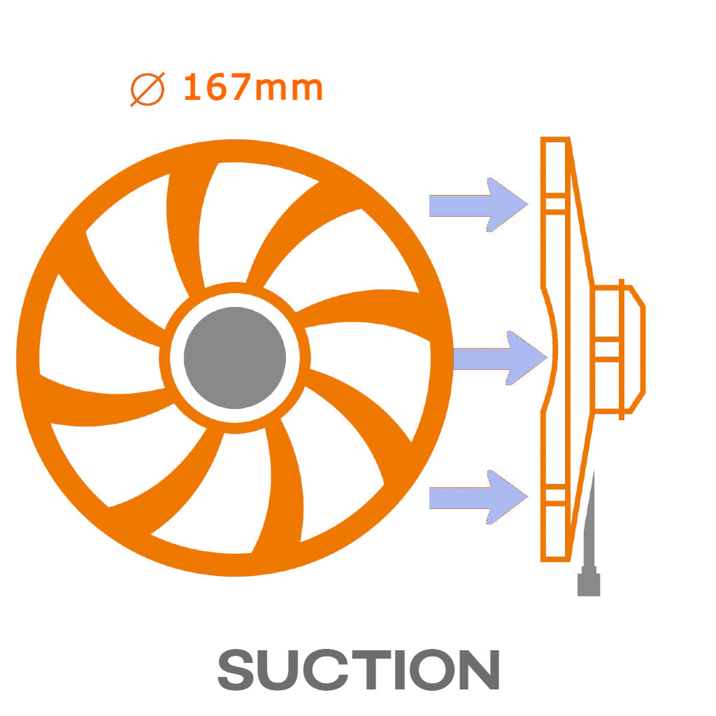 167mm Suction fans