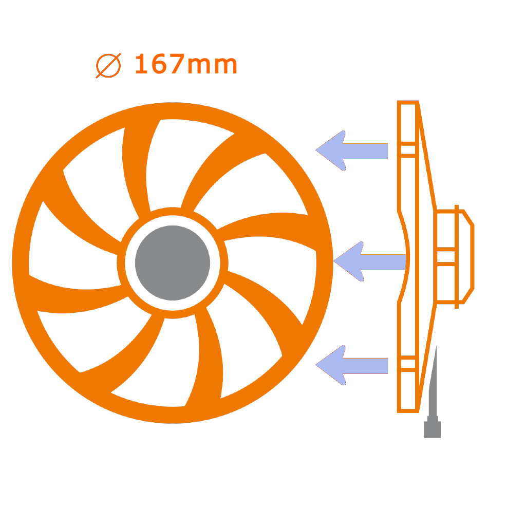 12V 167mm BLOWING