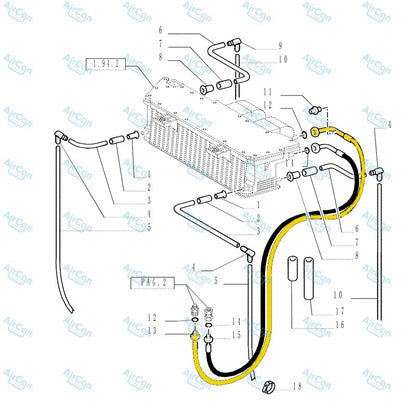 Return hose assembly