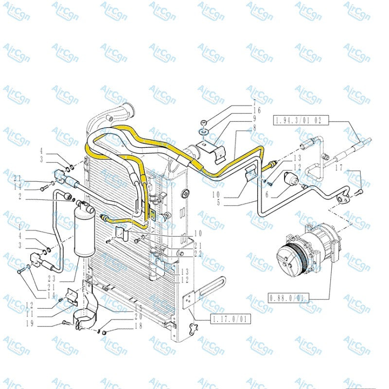 Drier outlet hose assembly