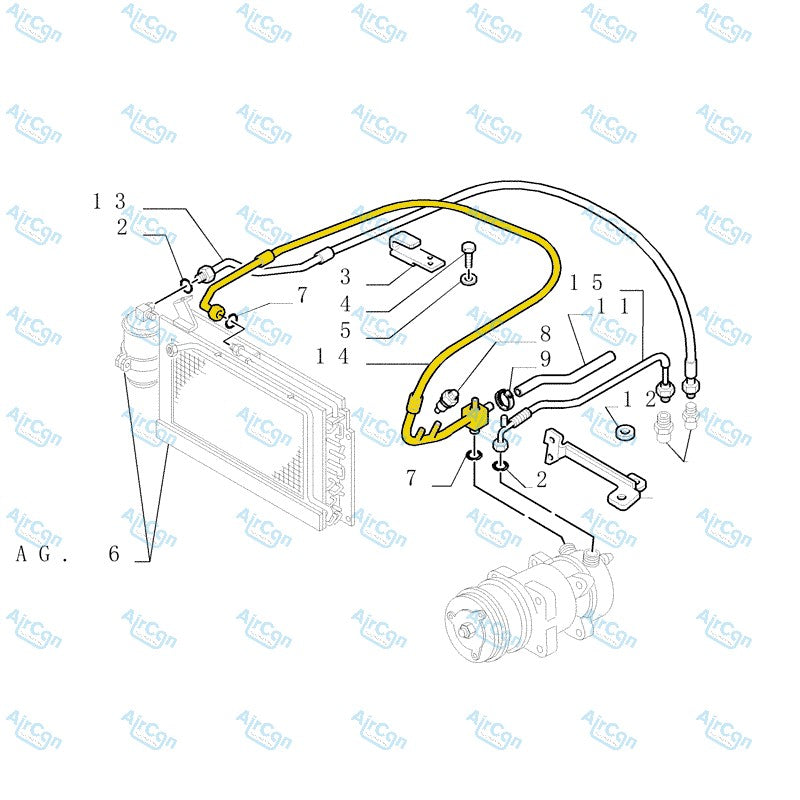 Fiat-Agri M and New Holland TM series hose assembly