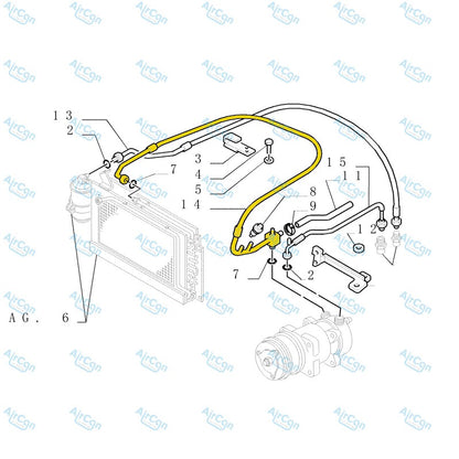 Fiat-Agri M and New Holland TM series hose assembly