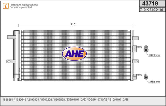 Ford Galaxy / Mondeo V / S-max  AC condenser