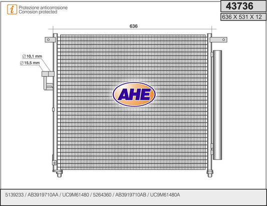 Ford Ranger AC condenser