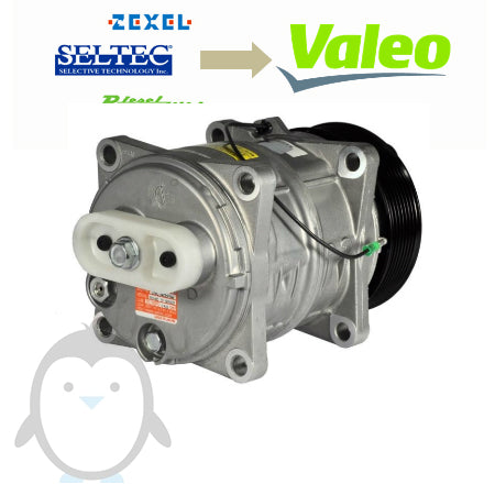 Valeo / Seltec TM15 24V Refrigeration compressor Thermoking Carrier ...