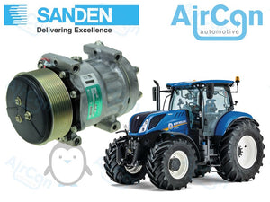 Air conditioning compressor 84592366 New Holland T7.220, T7.225, T7.230, T7.235, T7.245, T7.260, T7.270