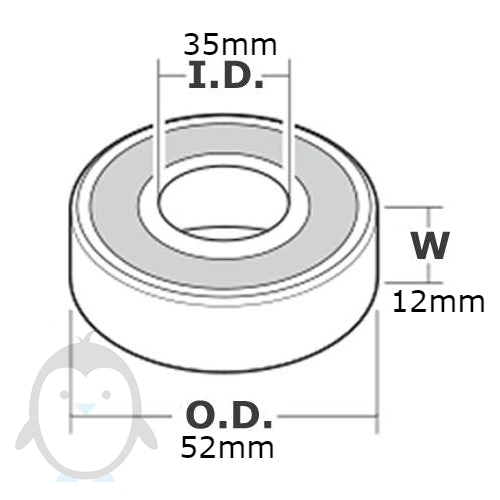 A/C compressor clutch bearing CB-0015