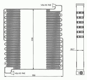 Volvo D / E /F series dumper AC condenser 11104561 / 11115414