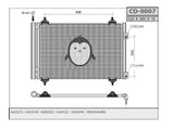 Citroen air conditioning condenser 6455EW 6455GG 6455GL 6455HJ 6455HK 6455CX 6455EV 6455GH 6455HN 6455HT 96825319 9650545480