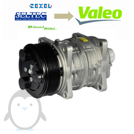 Valeo / Seltec TM15 24V Refrigeration compressor Thermoking Carrier ...