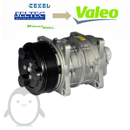 Valeo / Seltec TM15 PV8 24V GM pad compressor Zexel / Tama