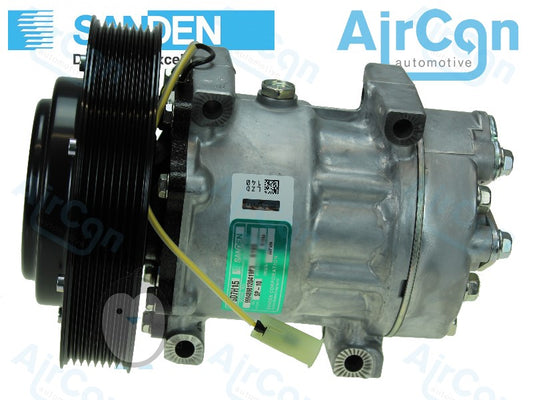 Volvo FH12, FH16, FM10 AC compressor   8500458 85000458, 7482704531, 82704531, 84094705, 85013654, 40405292, 20587125 1201620,  20587125, Sanden SD7H15-4134, SD7H15-4324, SD7H15-4591, SD7H15-6193, SD7H15-6195, SD7H154134, SD7H154324, SD7H154591, SD7H156193, SD7H156195, SD7H154134, SCU4324, SCU4591, SCU6193, SCU6195